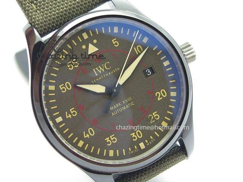 MIROTIME 0304 SunProtective MARK XVII IW324702 Real Ceramic MK Best Edition Green Dial On Green Nylon Strap A 7288